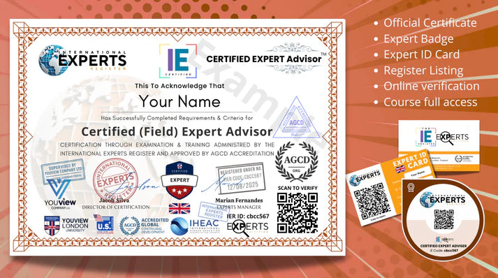 Certified Expert Adviser (CEA) by IER (AGCD Certified)