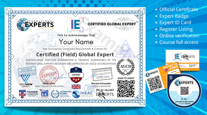 Certified Global Expert (CGE) by IER (AGCD Certified)